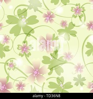 Abstract Fiore Seamless pattern. Illustrazione Vettoriale. Illustrazione Vettoriale