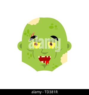Zombie felici gli Emoji. Morti viventi merry emozioni avatar. Undead gioiosa. Illustrazione Vettoriale Illustrazione Vettoriale