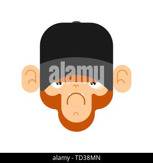 Scimmia in berretto da baseball. Faccia di gorilla. Illustrazione Vettoriale Illustrazione Vettoriale