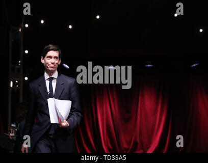 Rory Stewart in occasione del lancio della sua campagna per diventare leader del conservatore e il Partito unionista e il Primo Ministro presso il underbelly Festival sulla riva sud del fiume Tamigi e il centro di Londra. Foto Stock