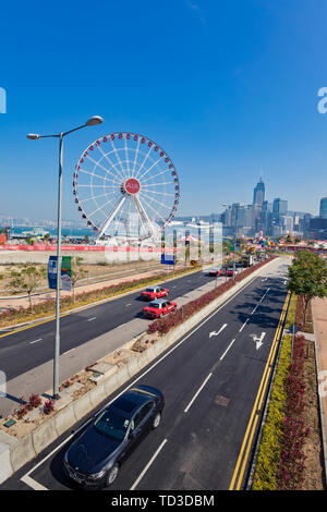 Ruota panoramica Ferris, Centrale di Hong Kong Foto Stock