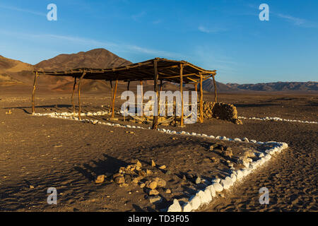 Il cimitero di Chauchilla, Ica Chincha luogo di sepoltura e tombe vicine a Nazca, Perù, Sud America Foto Stock