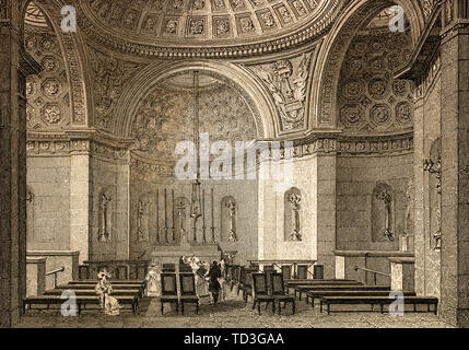 La Chapelle expiatoire, Parigi, antichi di acciaio inciso stampa, 1831 Foto Stock