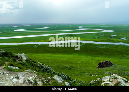 Bayinbrook Prairie, Yili, Xinjiang Foto Stock