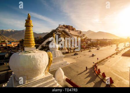 Palazzo del Potala, Lhasa, la regione autonoma del Tibet Foto Stock