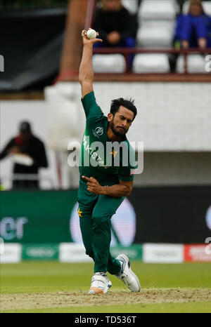 Taunton, Regno Unito. 12 Giugno, 2019. Coppa del Mondo di cricket, Australia contro il Pakistan; Hasan Ali del Pakistan Credit: Azione Plus immagini di sport/Alamy Live News Foto Stock