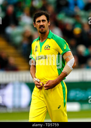 County Ground, Taunton, Somerset, Regno Unito. 11 Giugno, 2019. ICC di Coppa del Mondo di cricket, Australia contro il Pakistan; Starc Mitchell di Australia Credit: Azione Plus sport/Alamy Live News Foto Stock