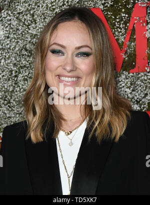 Giugno 11, 2019 - West Hollywood, California, Stati Uniti - 11 Giugno 2019 - West Hollywood, California - Olivia Wilde. 2019 InStyle Max Mara le donne nei film di celebrazione che si tiene a Chateau Marmont. Photo credit: Birdie Thompson/AdMedia (credito Immagine: © Birdie Thompson/AdMedia via ZUMA filo) Foto Stock