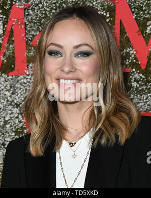 Giugno 11, 2019 - West Hollywood, California, Stati Uniti - 11 Giugno 2019 - West Hollywood, California - Olivia Wilde. 2019 InStyle Max Mara le donne nei film di celebrazione che si tiene a Chateau Marmont. Photo credit: Birdie Thompson/AdMedia (credito Immagine: © Birdie Thompson/AdMedia via ZUMA filo) Foto Stock