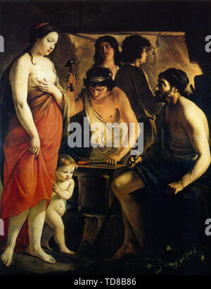 Le Nain fratelli - La venere Vulcan S Forge 1641 Foto Stock