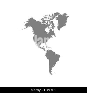 Nord e Sud America map. Eps vettoriali10 Illustrazione Vettoriale