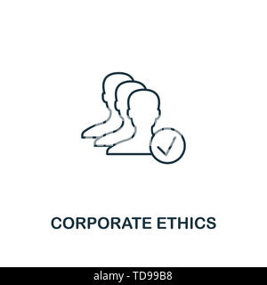 Icona etica aziendale. Simbolo di design sottile della collezione di icone di etica aziendale. Icona etica aziendale pixel Perfect per web design, app Foto Stock