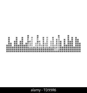 Forme d'onda audio icon pixel. Eps10 illustrazione vettoriale Illustrazione Vettoriale