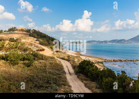 Mare Bohai scenario di Penglai Changshan isole, Yantai, Provincia di Shandong, Cina Foto Stock