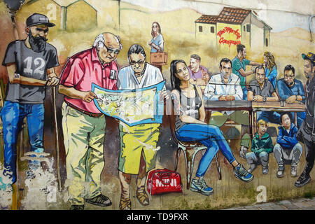 Graffiti, Nicosia, Lefkosia, a sud di Nicosia, Cipro, Europa Foto Stock