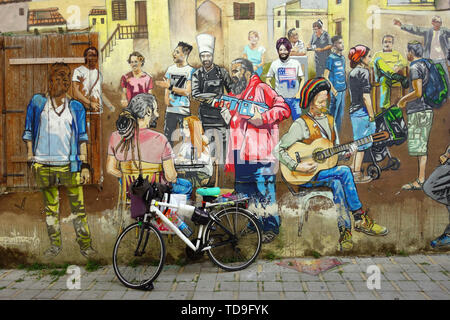 Graffiti, Nicosia, Lefkosia, a sud di Nicosia, Cipro, Europa Foto Stock