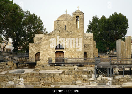 La Panagia Chrysopolitissa chiesa fu costruita nel XIII secolo, Paphos, Cipro, Europa Foto Stock