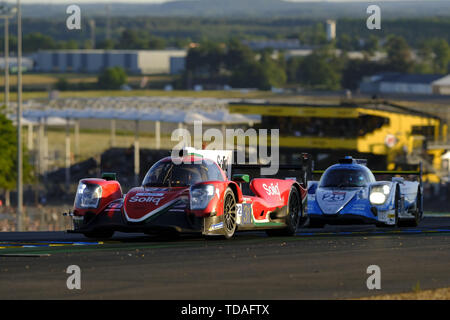 Le Mans, Sarthe, Francia. Xiii Giugno, 2019. Dragonspeed Oreca 07 Gibson pilota Anthony Davidson (GBR) in azione durante la 87a edizione della 24 Ore di Le Mans dell'ultimo round del FIA World Endurance Championship a Le Sarthe sul circuito di Le Mans - Francia Credito: Pierre Stevenin/ZUMA filo/Alamy Live News Foto Stock