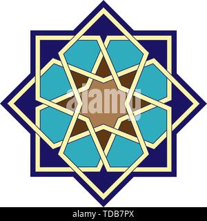 Ornamento islamico arte geometrica Illustrazione Vettoriale