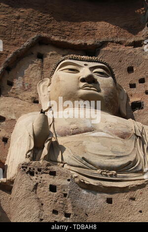 Grotte di Maijishan in Tianshui, provincia di Gansu Foto Stock