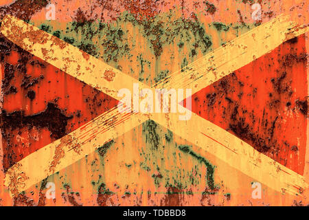 Sfondo dal vecchio Jamaican flag in stile grunge Foto Stock