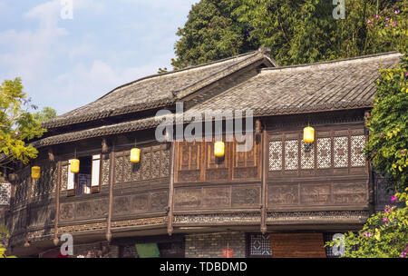 Costruzione della cittadina Hakka in Gankeng, Shenzhen Foto Stock