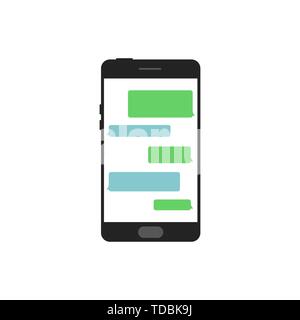 Bolla di chat messaggi nel telefono. Eps vettoriali10 Illustrazione Vettoriale