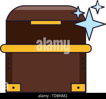 Videogioco cassa di legno cartoon isolato Illustrazione Vettoriale