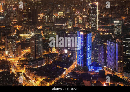 Dieci mille luci nel nord del Bund di Shanghai Foto Stock