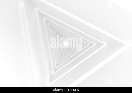 Tridimensionale, rendering luminoso canale triangolare Foto Stock