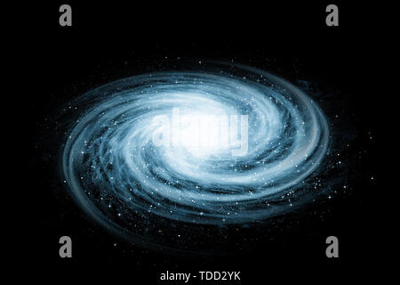 Modellazione 3D design, blu sullo sfondo della nebulosa Foto Stock