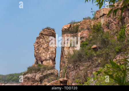 Montagna Fuxi Fuxi Grand Canyon Sanquan Lake Scenic Area, Xinmi City, Zhengzhou City, nella provincia di Henan Foto Stock