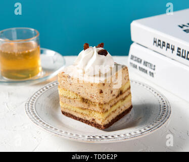 La torta di panna Mousse di mango Foto Stock