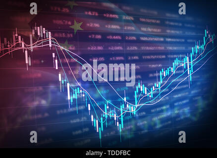 Finanziarie del mercato azionario Foto Stock