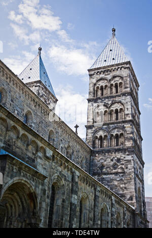 La cattedrale di Lund di Lund in Svezia. Foto Stock