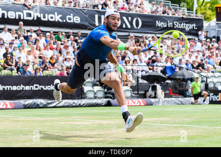 Stuttgart, Germania. Il 15 giugno, 2019. Vincitore nel semi-finale e finalista: Matteo Berrettini (ITA). GES/tennis/ATP Tour 250: MercedesCup 2019, 15.06.2019 tennis ATP Tour 250: 2019 MercedesCup di Stoccarda, Germania 15 Giugno 2019 | Utilizzo di credito in tutto il mondo: dpa/Alamy Live News Foto Stock