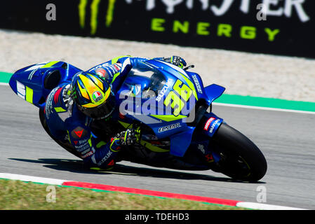 Circuito de Barcelona-Catalunya, Montmelo, Barcelona, Spagna. Il 15 giugno, 2019. MotoGP di Catalunya, sessioni di qualifica; Joan Mir del Suzuki Ecstar Team in azione durante le qualifiche Credito: Azione Sport Plus/Alamy Live News Foto Stock