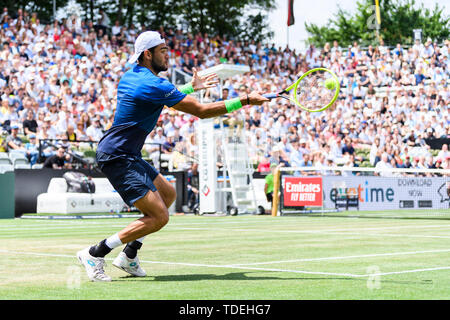 Stuttgart, Germania. Il 15 giugno, 2019. Vincitore nel semi-finale e finalista: Matteo Berrettini (ITA). GES/tennis/ATP Tour 250: MercedesCup 2019, 15.06.2019 tennis ATP Tour 250: 2019 MercedesCup di Stoccarda, Germania 15 Giugno 2019 | Utilizzo di credito in tutto il mondo: dpa/Alamy Live News Foto Stock