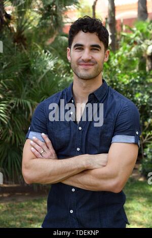 Pula, Italia. Il 15 giugno, 2019. Pula: Riprese Italia Sardegna Festival. Terzo giorno . Nella foto: Darren Criss Credit: Indipendente Agenzia fotografica/Alamy Live News Foto Stock