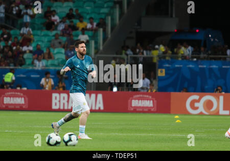 Salvador, Brasile. Il 15 giugno, 2019. tra l'Argentina e la Colombia, valido per il 2019 Copa America fase di gruppo, tenutasi questo sabato (15th) alla Fonte Nova Arena in Salvador, Bahia, Brasile. Credito: Tiago Caldas/FotoArena/Alamy Live News Foto Stock