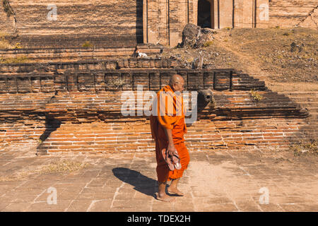 Mingon pagoda, antica città di Mingon, Myanmar Foto Stock