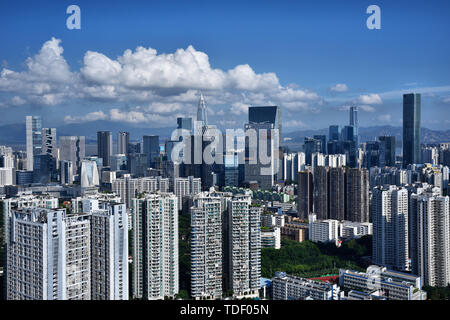 Paesaggio urbano di l'Houhai Parco Scientifico e Tecnologico, Nanshan, Shenzhen Foto Stock