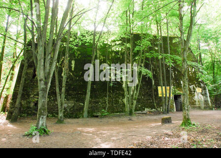 Martin Bormann personale di Air Raid Shelter in Wolfsschanze (Wolf's Lair) in Gierloz, Polonia. Il 4 luglio 2008, è stato uno dei Führerhauptquartier (Führer Hea Foto Stock