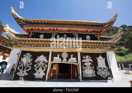 Lo scenario di Lang Mu tempio di Gannan Foto Stock