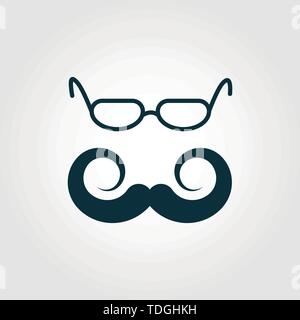 Hipster stile icona vettore simbolo. Creative segno dal barbiere raccolta di icone. Riempito flat Hipster icona di stile per il computer e i dispositivi mobili Illustrazione Vettoriale