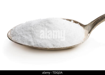 Cucchiaio colmo di sostituti dello zucchero stevia. Foto Stock