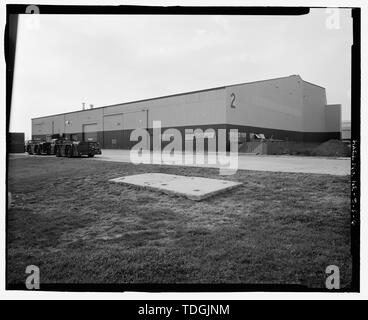 Posteriore nord-est e nord-ovest fine, dock no. 492. Vista verso sud. - Offutt Air Force Base, il Looking Glass Airborne Command Post, naso Docks, su entrambi i lati di hangar grembiule di accesso al fine di nord-ovest di Project Looking Glass Historic District, Bellevue, Sarpy County, NE Foto Stock