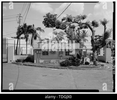 A nord-ovest (posteriore) di elevazione, guardando a sud-est - STATI UNITI La guardia costiera della base, San Juan, casa di guardia, La Puntilla Finalle, San Juan, San Juan Municipio, PR Foto Stock