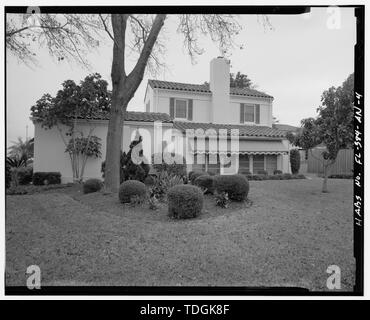 Lato nord ovest - MacDill Air Force Base, Field Officers' Quarti, 7706 Bayshore Drive, Tampa, contea di Hillsborough, FL Foto Stock