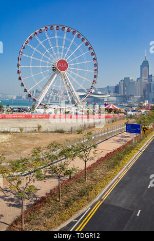 Ruota panoramica Ferris, Centrale di Hong Kong Foto Stock